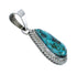 Navajo Authentic Turquoise Sterling Silver Pendant AX130192